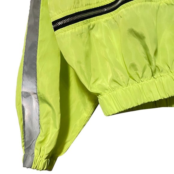 Neon Wind Jacket Sports Yoga Convertible Rain Jacket - Size M - Picture 4 of 7